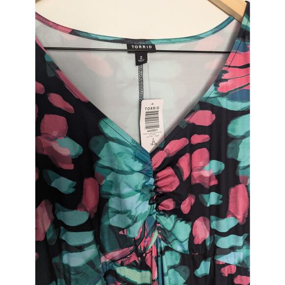 NWT Torrid Butterfly Studio Knit Cinch Front Mini Skater Dress - Picture 7 of 9